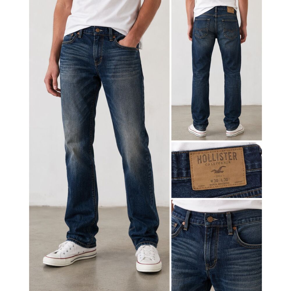 Vintage Hollister California Button Fly Bootcut Jeans Men's 28x30 Dark Wash Y2K